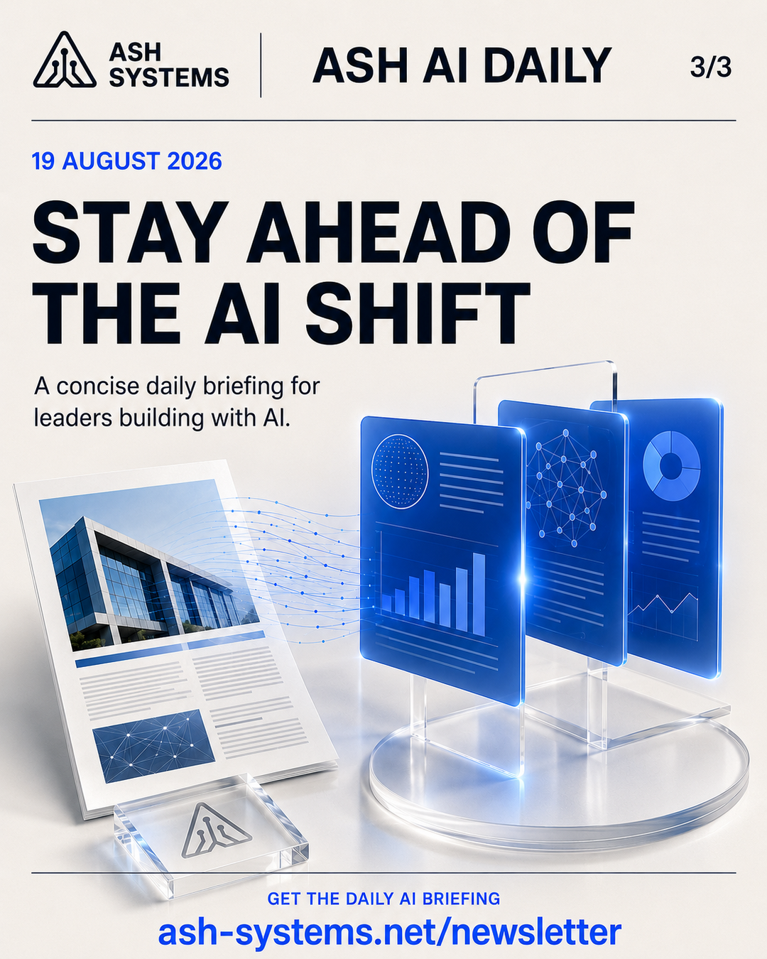 Subscribe to Ash AI Daily closing card