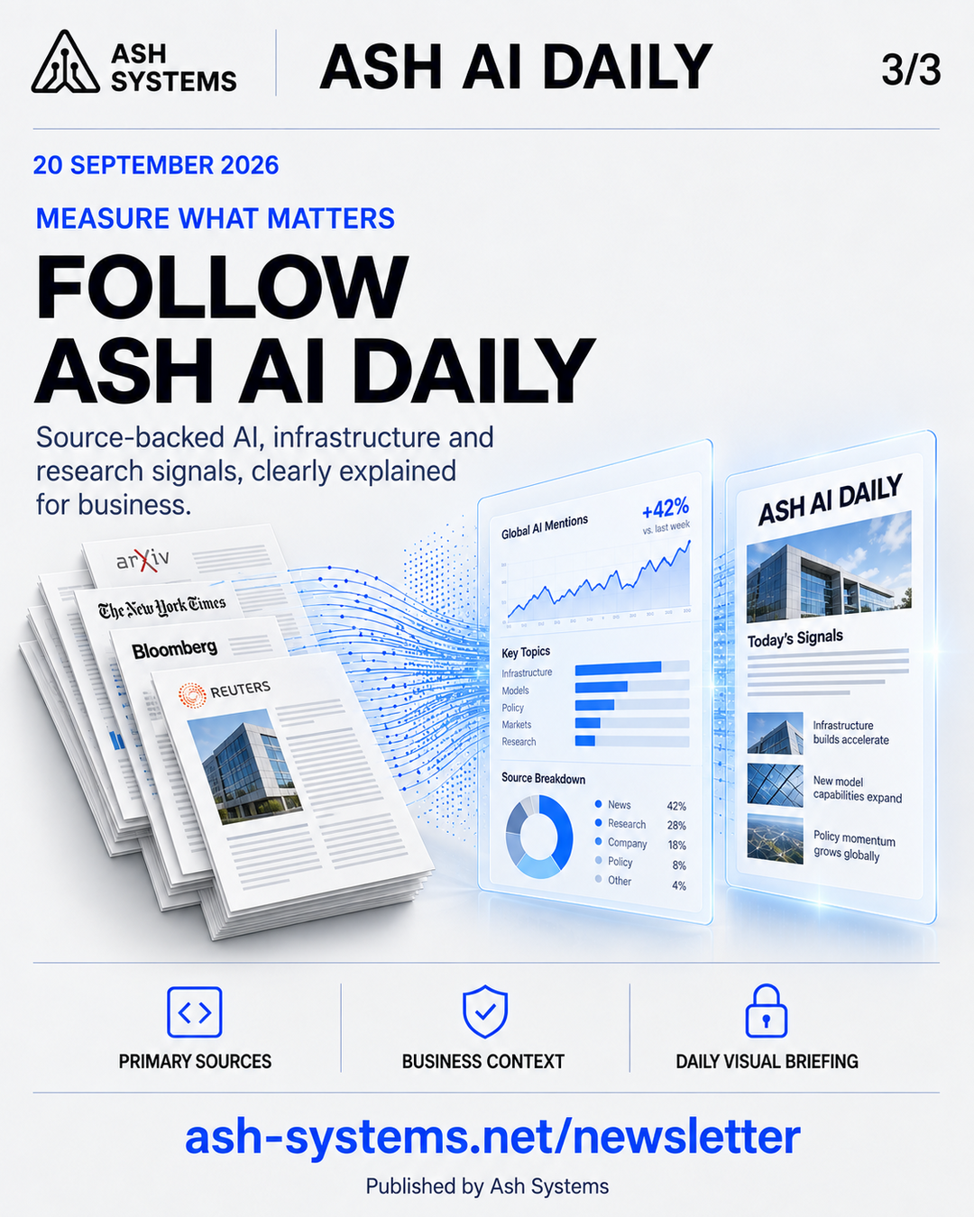 Subscribe to Ash AI Daily closing card