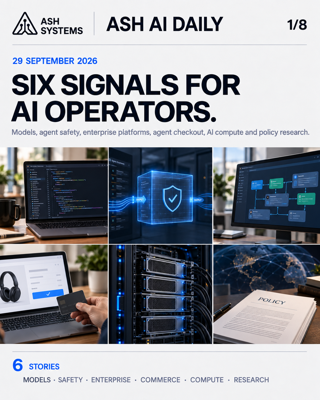 Ash AI Daily cover for Ash AI Daily — six signals for AI operators