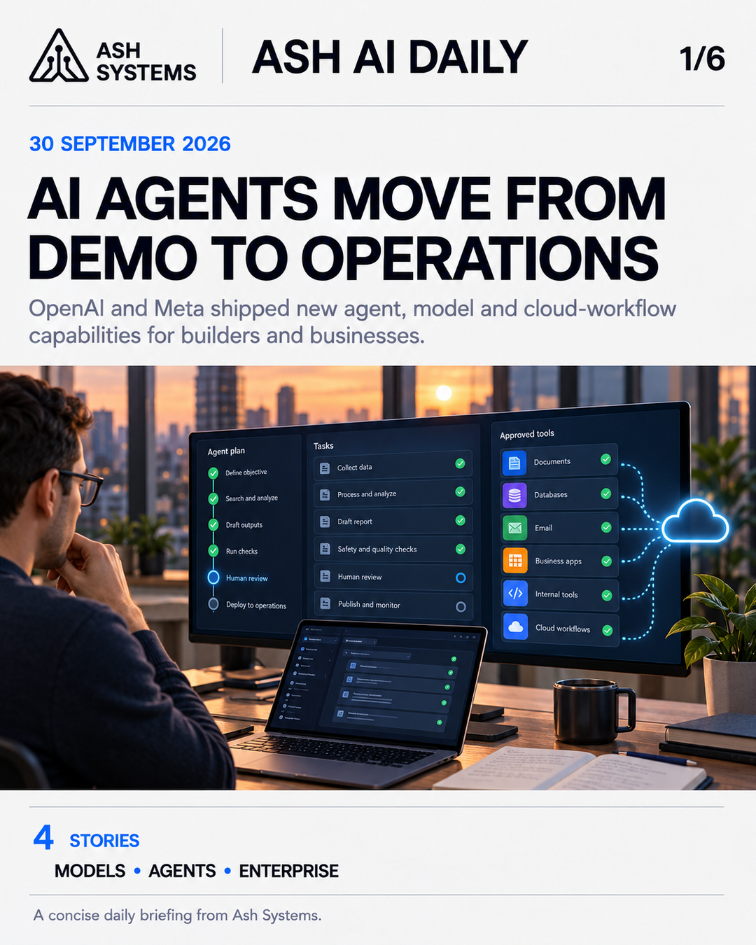 Ash AI Daily cover for Ash AI Daily — agents move from demo to operations